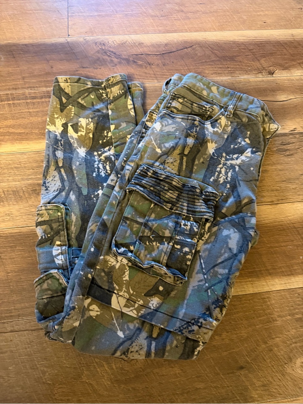 Men's Green Camo StreetWear Pants - Smoke Rico Brand